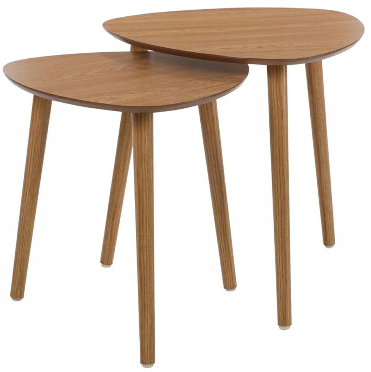 2-ju šonininių staliukų komplektas, rudas