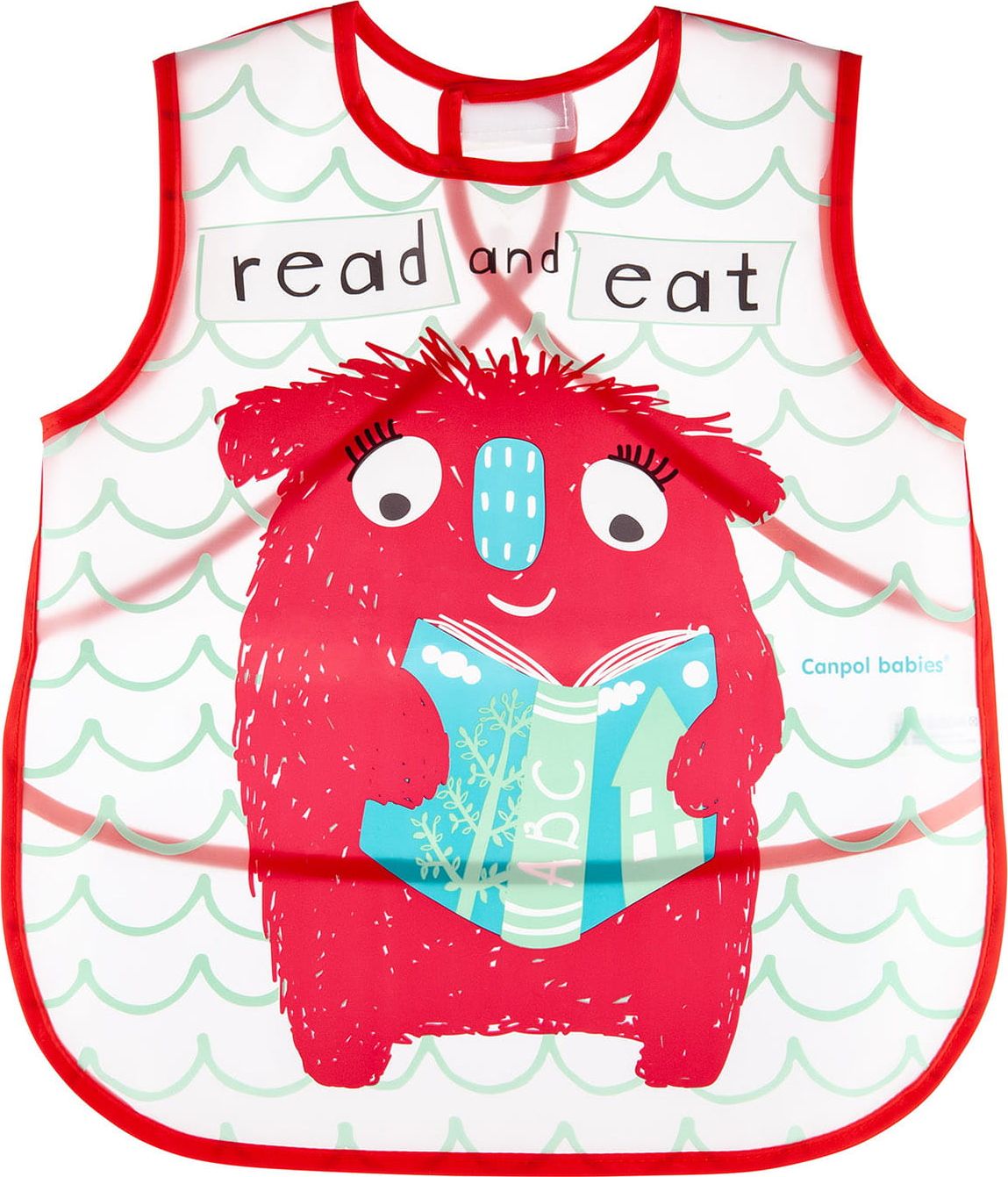 Canpol Fartuszek zmywalny miękki Monsters czerwony 9/237 Canpol babies