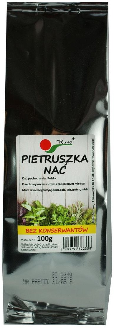 Pietruszka natka suszona liść przyprawa naturalna zioła posypka do ziemniaków 100g