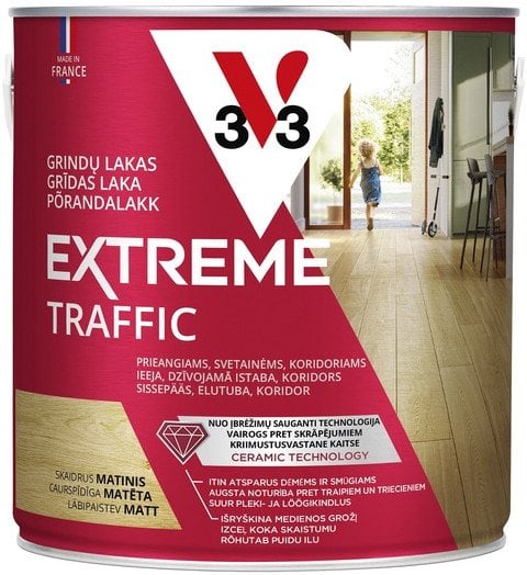 V33 MATTED FLOOR VARNISH COLOURLESS 2,5 L