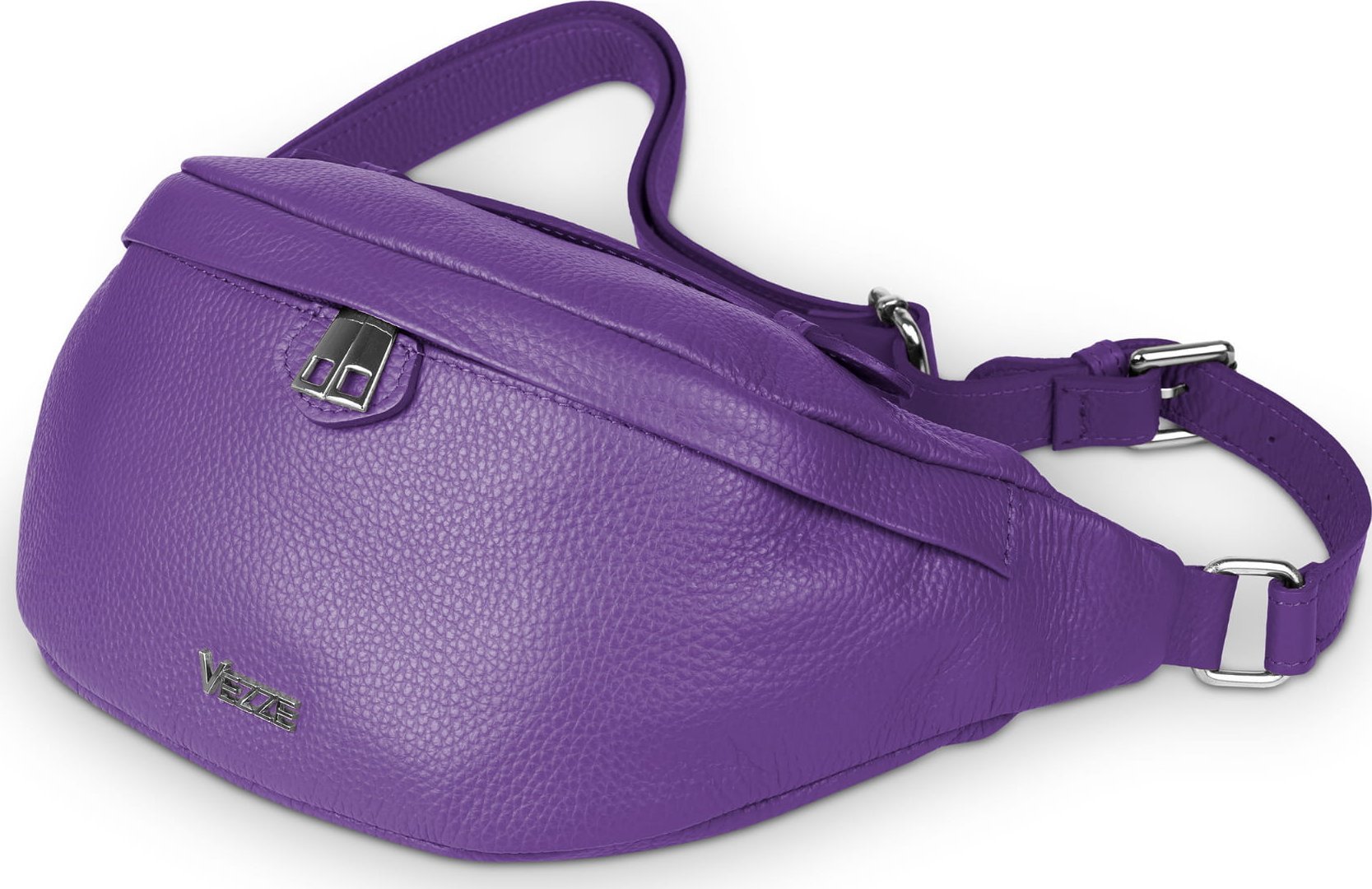 Vezze Saszetka Skórzana Vezze Pancia Fioletowa