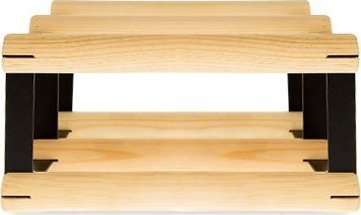 Wamar-Sosenka Regał na wino Stojak na 2 Butelki Szklane/ PET RW-8/ 2x1 Surowy Naturalny Metal + Drewno RW-8-2x1-2