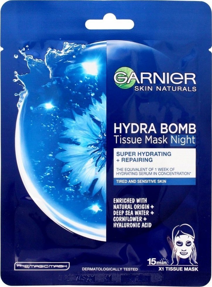 Garnier Garnier Skin Naturals Maska nawilżająca na tkaninie Hydra Bomb 32g