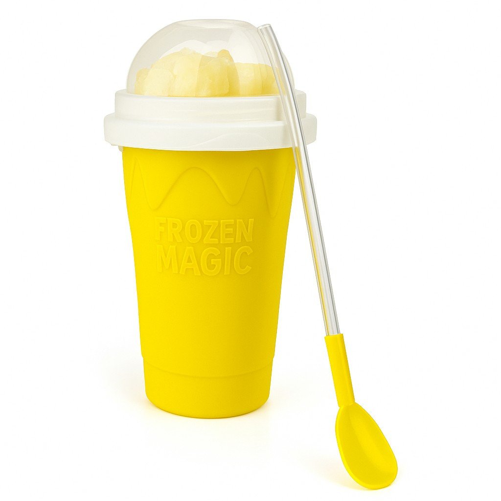 Kubek do robienia lodów sorbetów i mrożonych napojów smoothie żółty