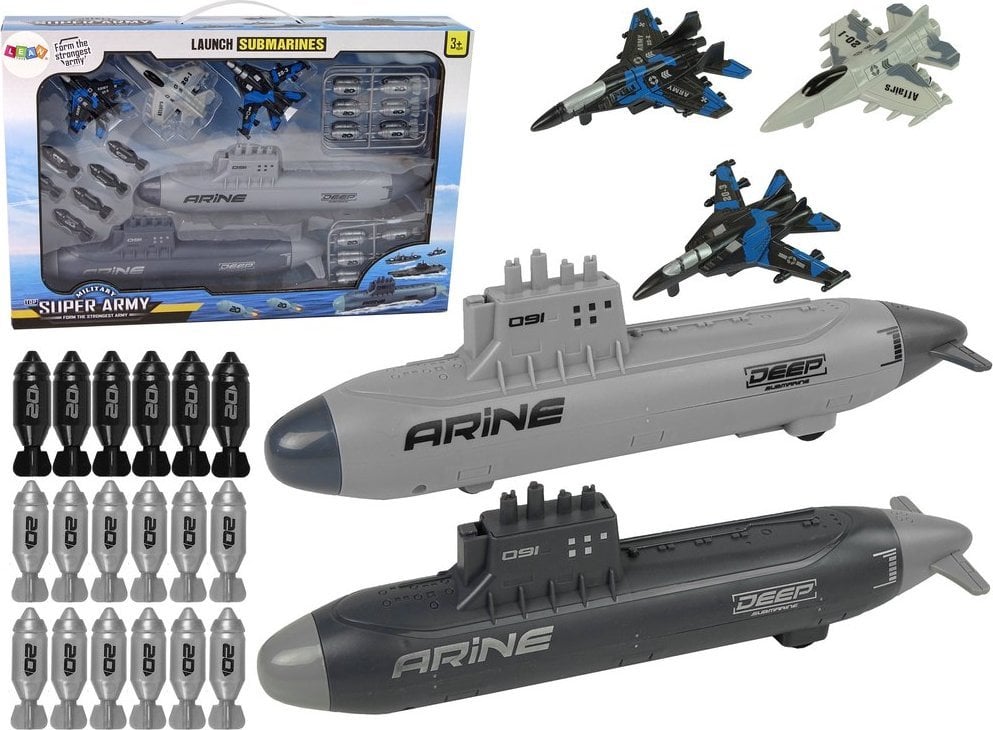 Zestaw Armia Morska Łódź Podwodna Odrzutowce Bomby LEAN Toys