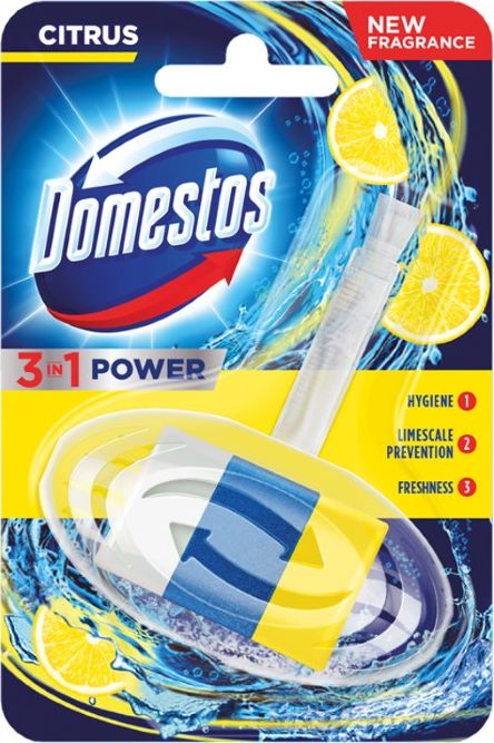 Domestos SKU 101102002 - Domestos kostka z koszyczkiem CITRUS 40g, 3w1 Power.