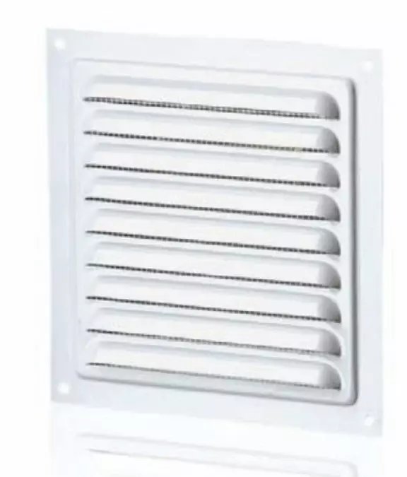 Osłona wentylacyjna ze stali 250x250mm malowana proszkowo biała WM250