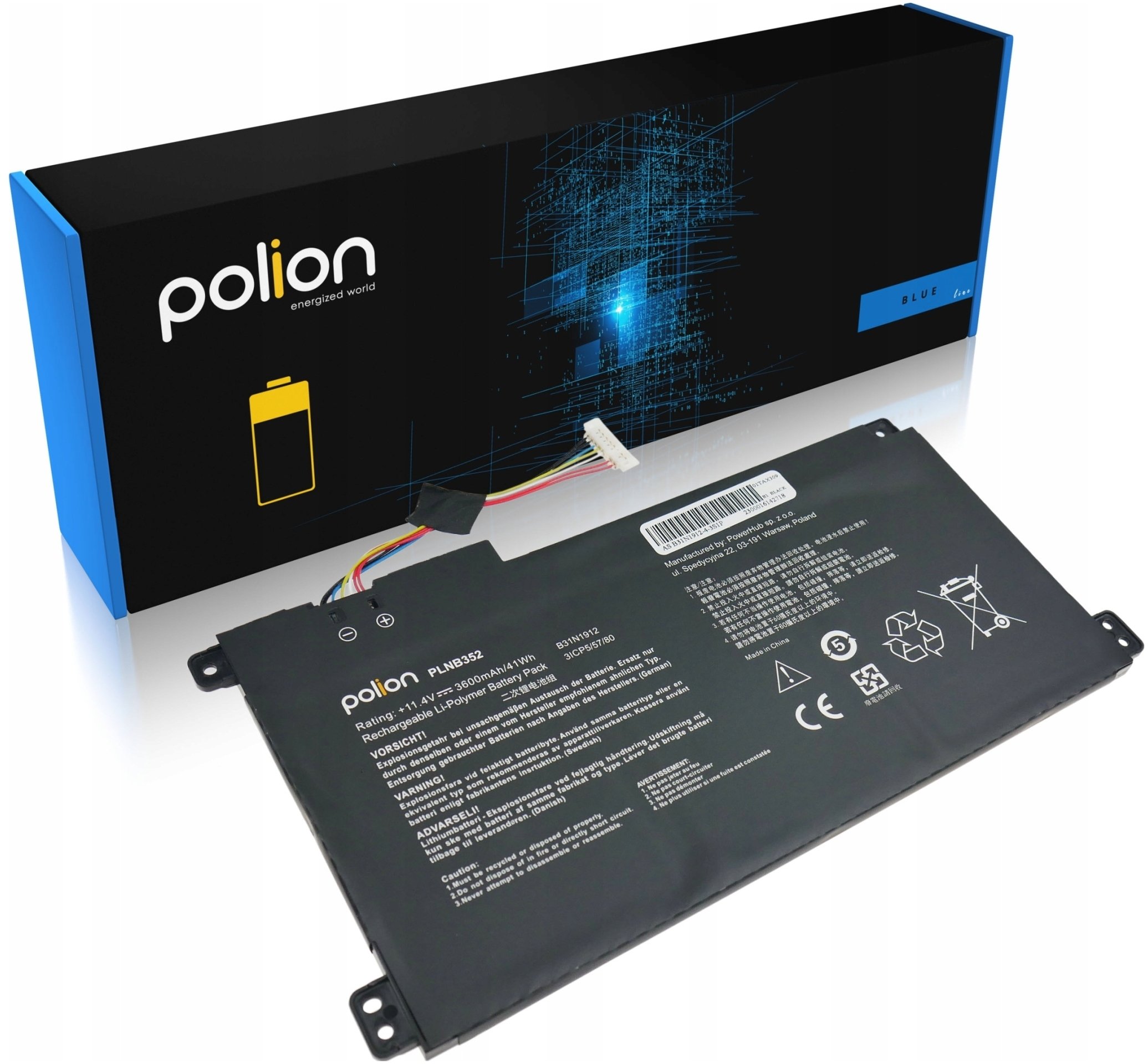 Bateria do laptopa ASUS B31N1912 VivoBook 14 E410MA E410KA E510MA 3600mAh