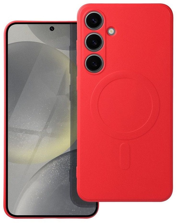 Futerał SILICONE MAG COVER kompatybilny z MagSafe do SAMSUNG A17 czerwony