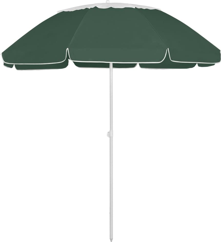 vidaXL Parasol plażowy, zielony, 300 cm