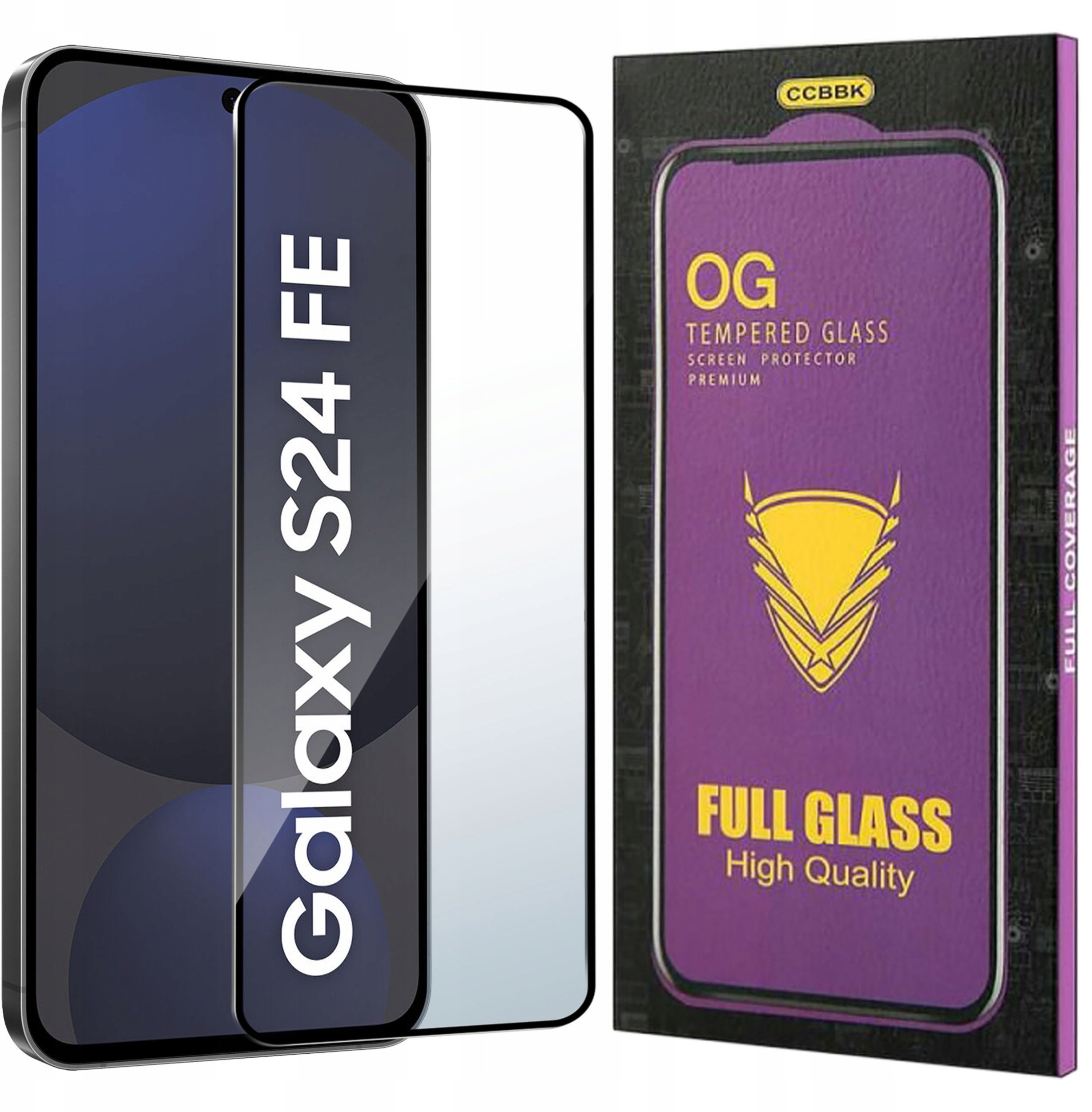 Szkło HARTOWANE 5D do Samsung Galaxy S24 FE OG PREMIUM CAŁY EKRAN PEŁNE