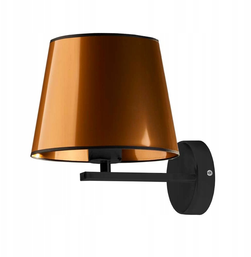 Czarno-miedziany kinkiet ścienny w stylu glamour PUNA MIRROR LED