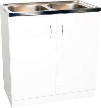 Deftrans 064-D-08045 DEFTRANS SZAFKA POD ZLEWOZMYWAK 80X50 2D0S DSM BIAŁA // DEF.064-D-08045