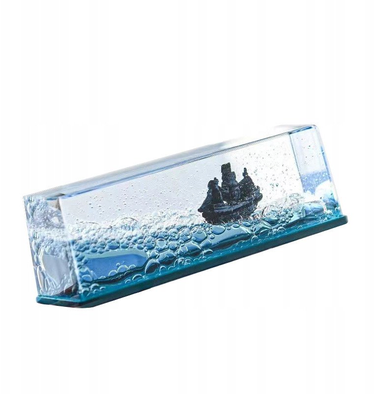 Statek PIRACKI ŁÓDŹ BUTELCE PERŁA Antystresowy DRYFUJĄCY Ciemny PREZENT