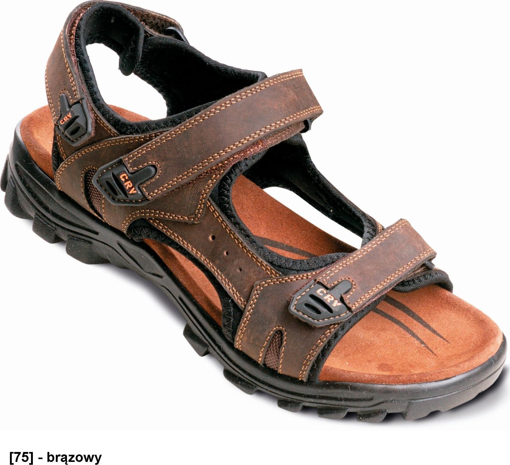 CERVA WULIK sandały PU ze skóry - sandały ochronne ze skóry - brązowy 45