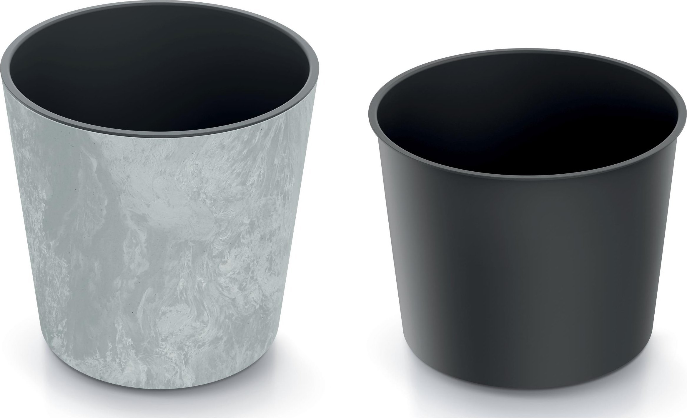 Prosperplast Doniczka okrągła niska URBI DURO250E Donica + wkład dystansowy