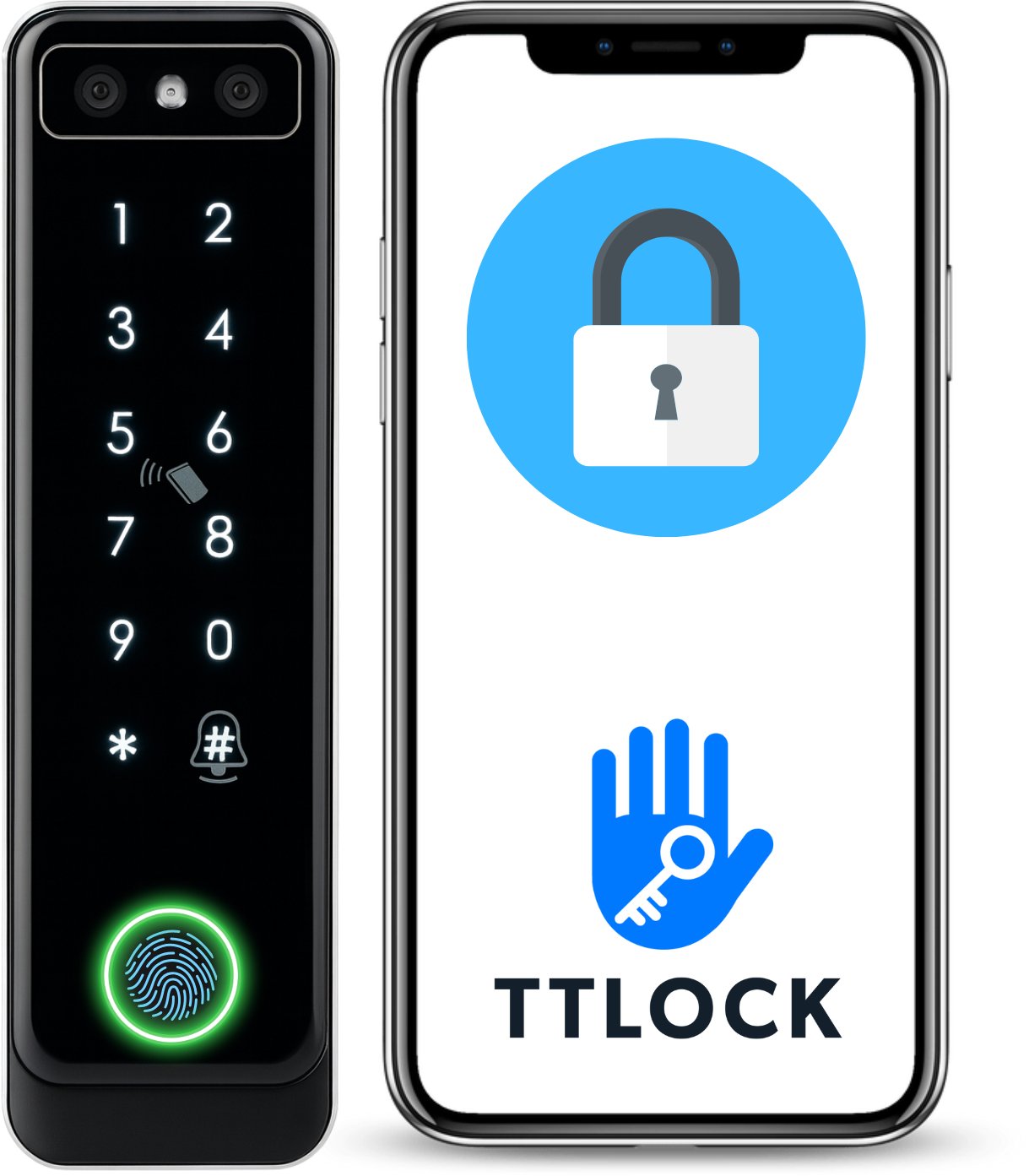 Spreest Zamek szyfrowy do drzwi furtki na kod zewnętrzny RFID