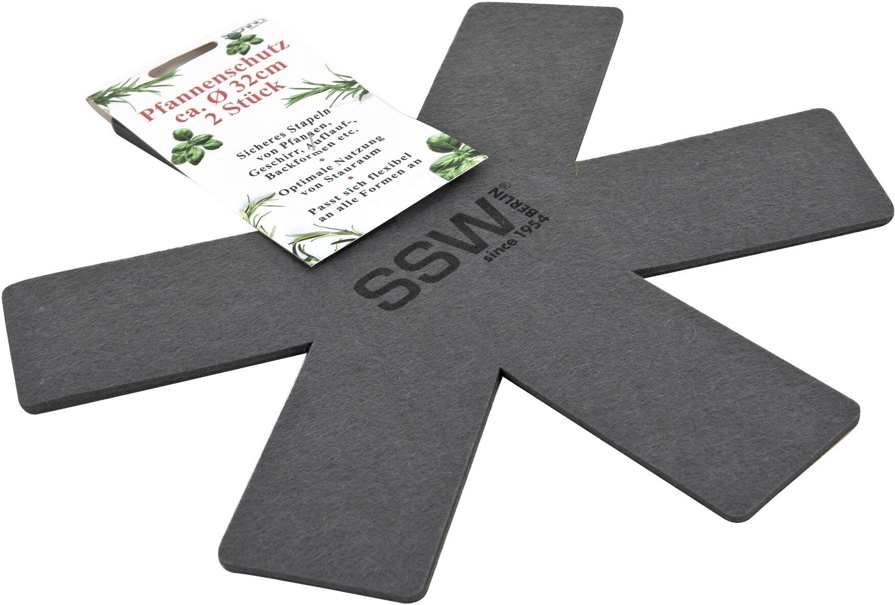 Zestaw przekładek ochronnych do patelni 2 szt. antracyt