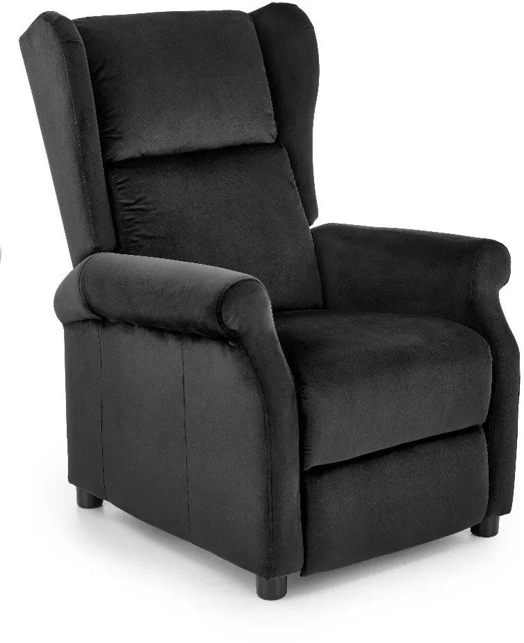 Fotel rozkładany AGUSTIN 2 VELVET czarny HALMAR