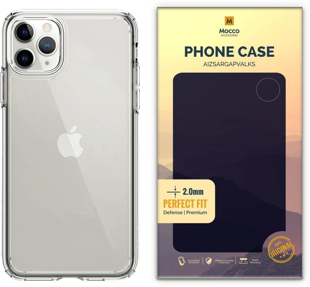 Mocco Original Clear Case 2mm Silicone Case for Apple iPhone 11 Pro Transparent