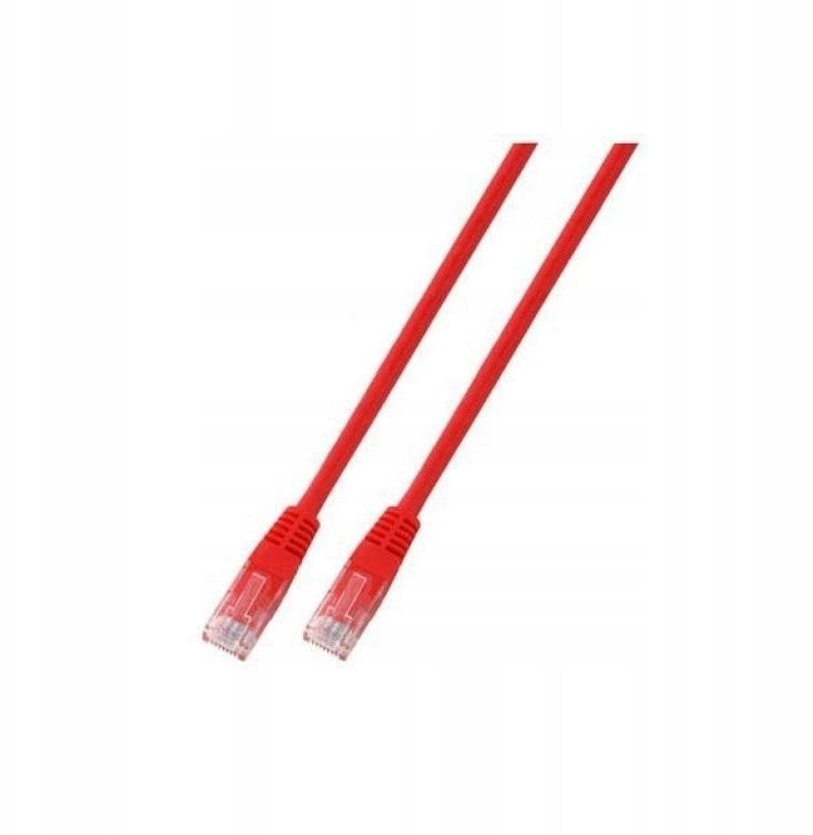 Kabel krosowy patchcord securityNET UTP kat.6 czerwony 1m PVC PC-6UTPPVC-RD1