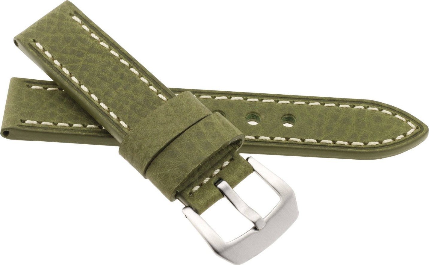 JVD Skórzany pasek do zegarka 20 mm JVD R41218-20 zielony