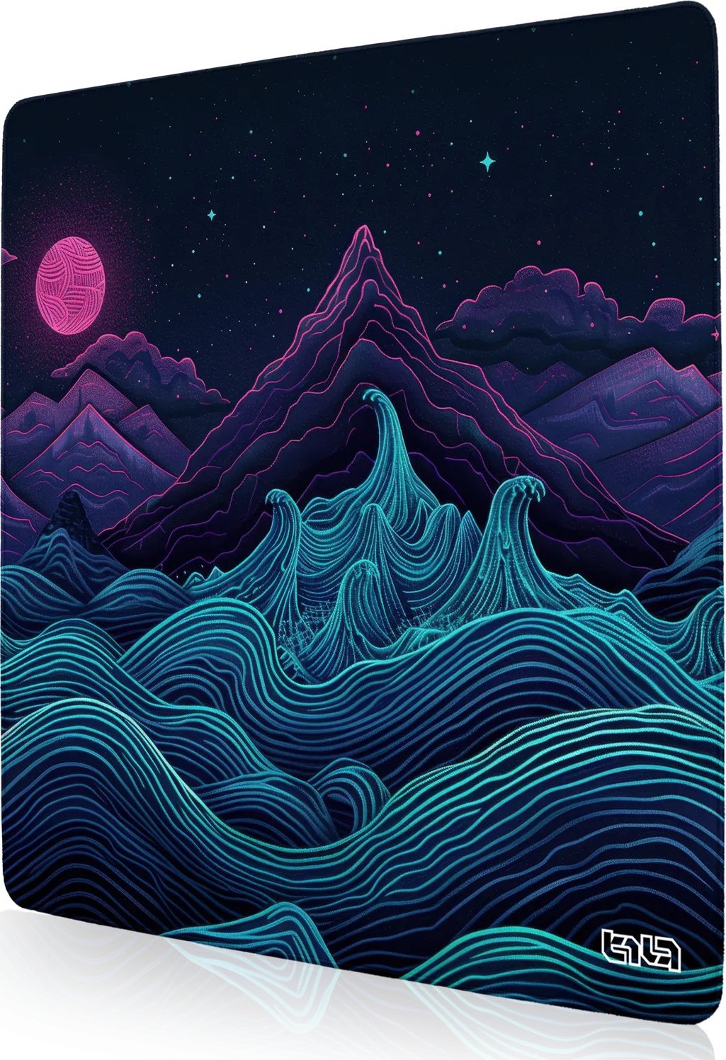 Podkładka Tilt PODKŁADKA GAMINGOWA Retrowave Mountains 50x50 TILT Duża Wodoodporna