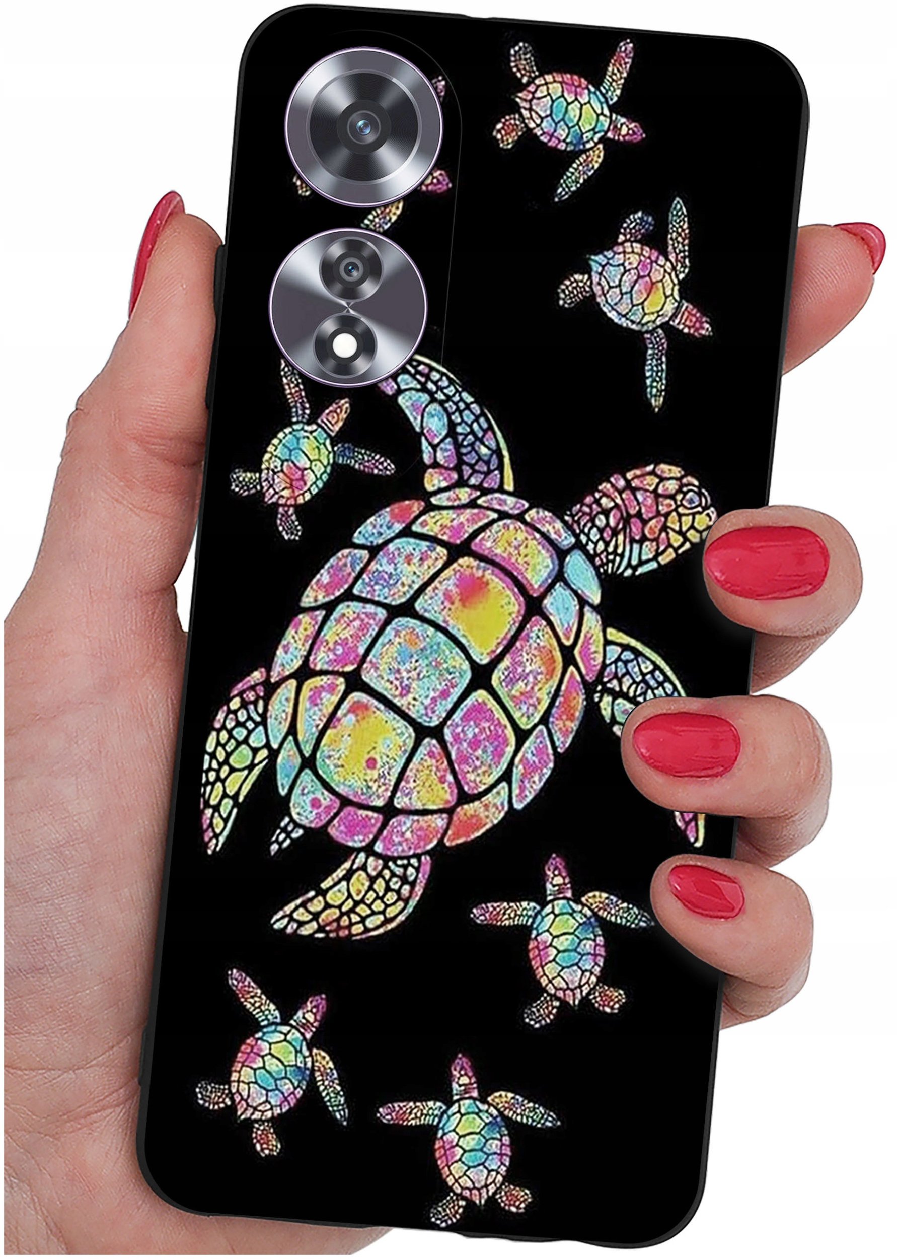 krainaGSM Etui do Oppo A60 4G wzory | SILIKONOWE MATT CASE + SZKŁO 9H