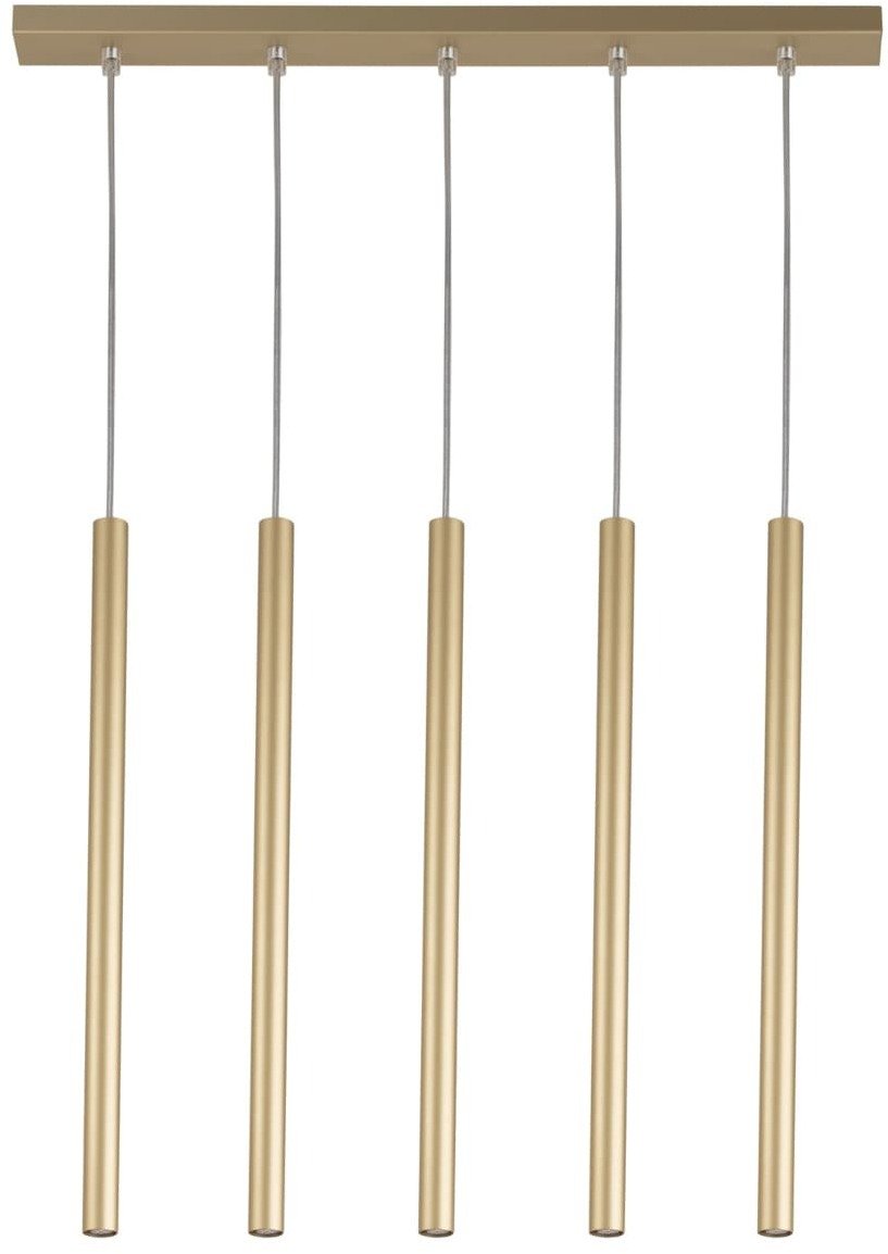 Wielopunktowa lampa wisząca Sopel 33617 Sigma cylindriczna złota