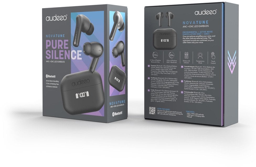 Słuchawki TWS Audeeo Novatune (czarne)