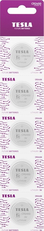 Tesla TESLA batteri CR2450 lithium 5-pak - 2293484