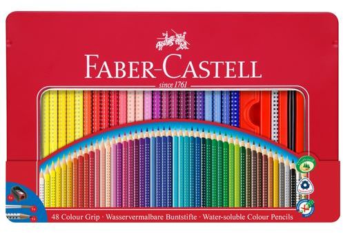 Faber-Castell Kredki Grip 2001 48 Kolorów Opakowanie Metalowe Faber-Castell (112448 FC)