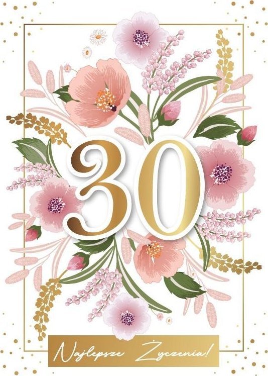 Karnet urodziny 30