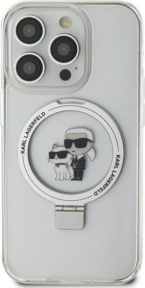 Karl Lagerfeld Karl Lagerfeld KLHMN61HMRSKCH iPhone 11 / Xr 6.1" bialy/white hardcase Ring Stand Karl&Choupettte MagSafe