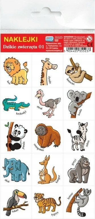 Teka Naklejki. Dzikie zwierzęta