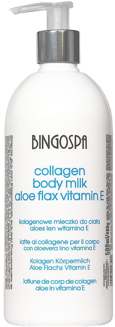 BingoSpa Kolagenowe mleczko do ciała - aloes, len, witamina E