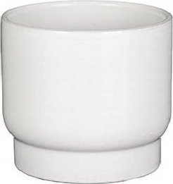 Doniczka ceramiczna biała okrągła elegancka 15x17cm klasyczna osłonka