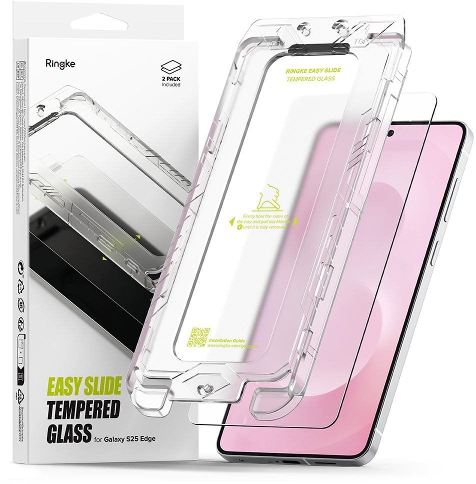 SZKŁO HARTOWANE RINGKE EASY SLIDE 2-PACK GALAXY S25 EDGE CLEAR