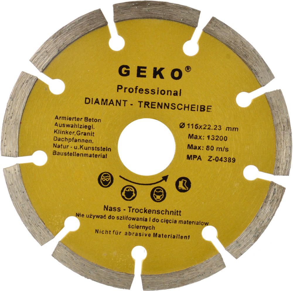 Geko Tarcza diam.115mm segment.GEKO PROFI(200)