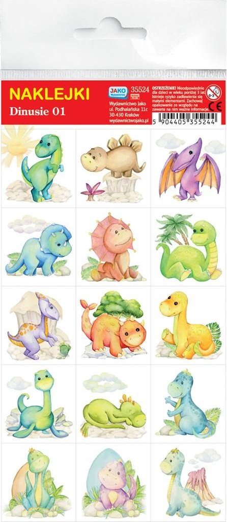 Wydawnictwo Jako Naklejki. Dinusie 01