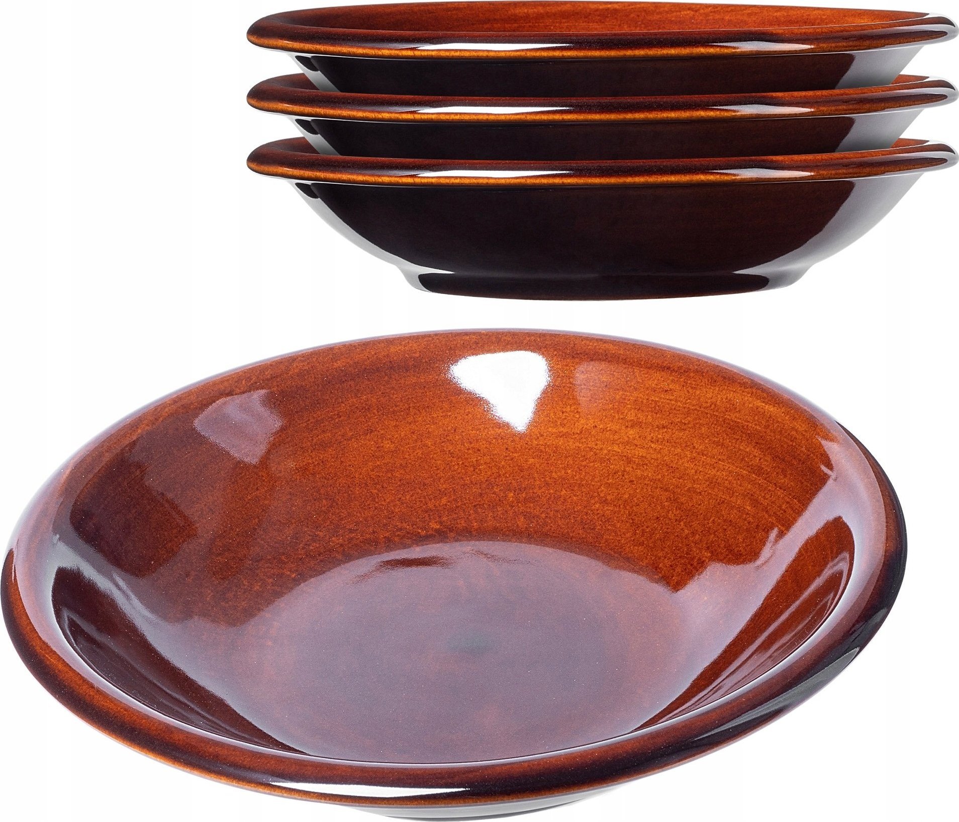 Kadax Kadax Talerz Obiadowy Głęboki Kamionka 23cm 4szt