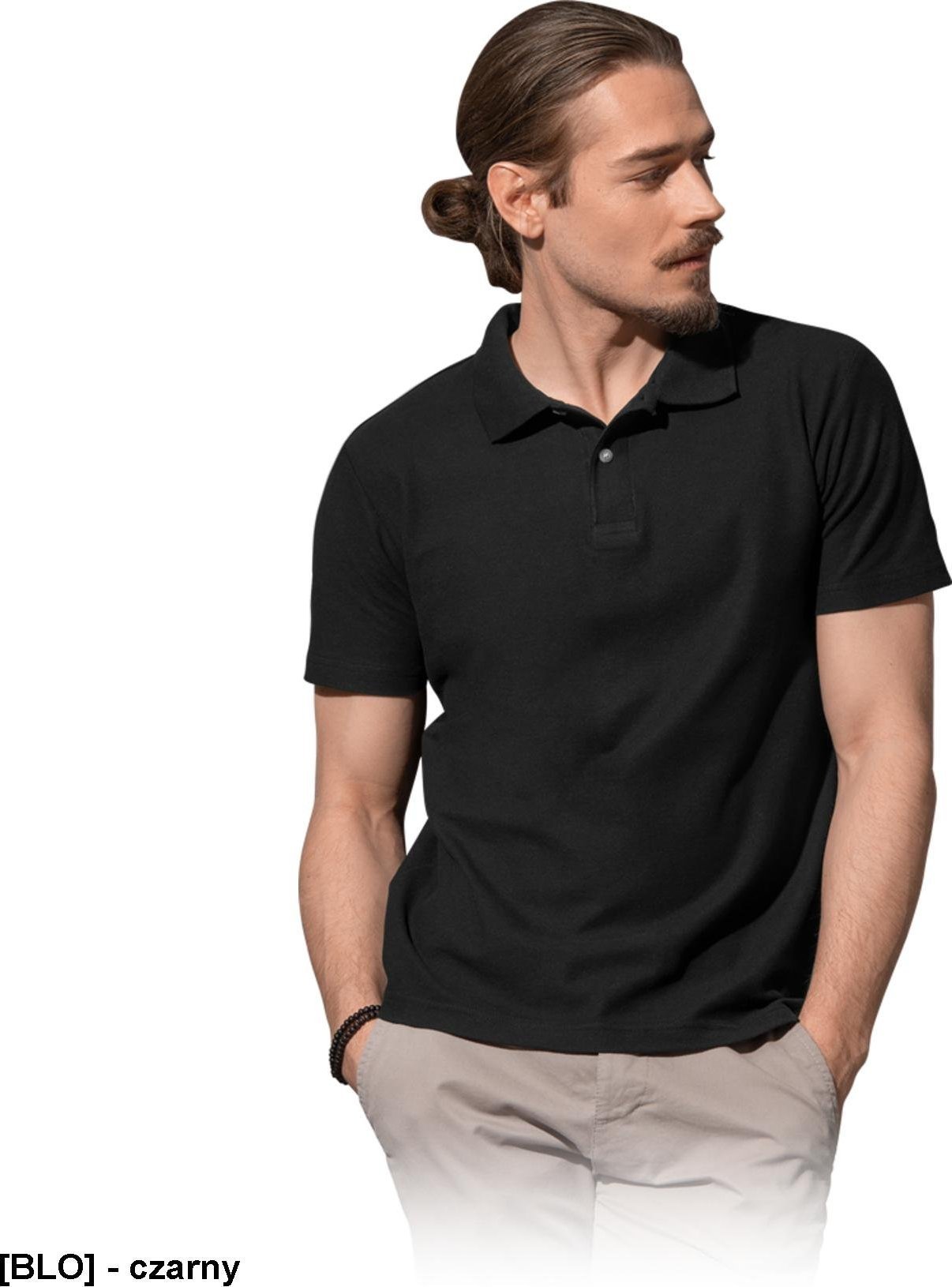 R.E.I.S. ST3000 - POLO MĘSKIE - czarny 2XL