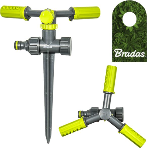 Bradas 3-ramienny zraszacz obrotowy na kolcu LIME LINE LE-6107 BRADAS 4413