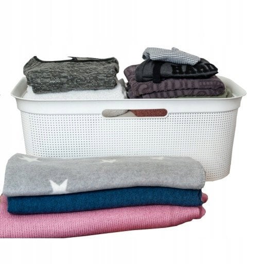 BASKET LAUNDRY BRISEN 41L WHITE COLOR