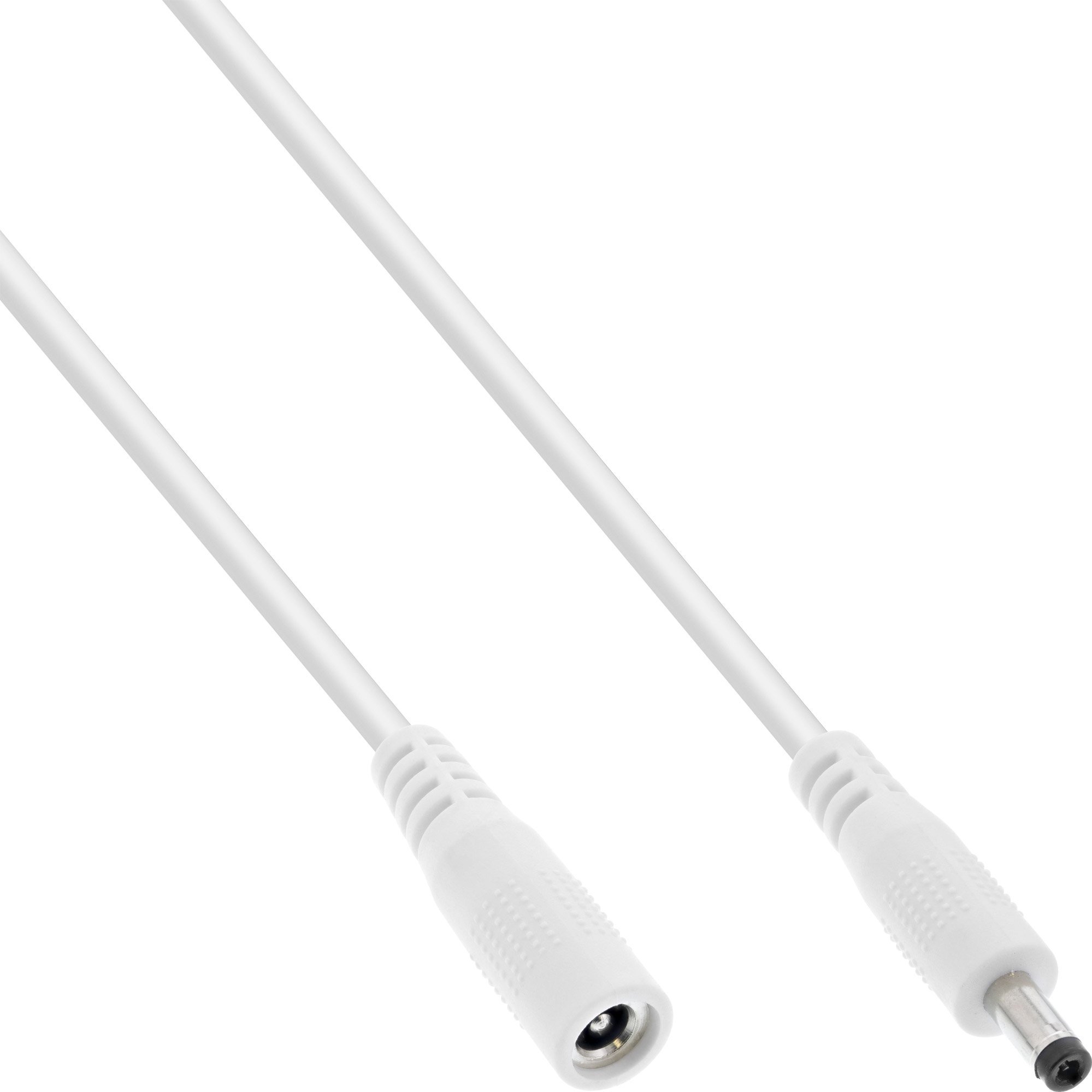 Kabel zasilający InLine InLine® DC extension cable, DC plug male/female 4.0x1.7mm, AWG 18, white, 3m