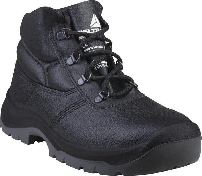 Delta Plus Trzewiki ze skórzanego kruponu barwionego czarne rozmiar 41 JUMPER3 S1 SRC JUMP3S1NO41