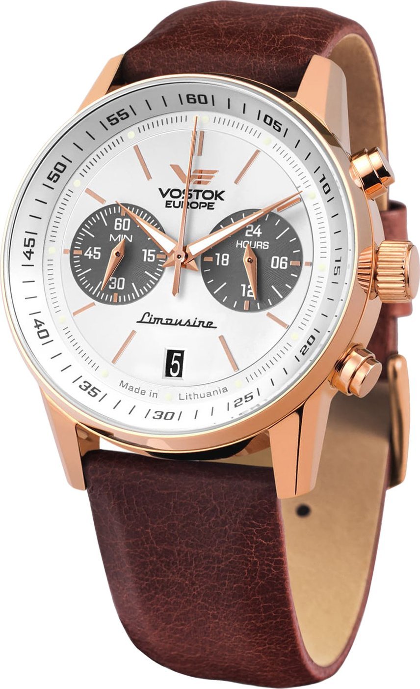 Zegarek Vostok Europe Zegarek męski Vostok Europe VK64-560B692 brązowy