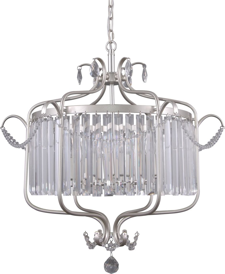 Lampa wisząca Italux Rinaldo glamour szary (PND-33057-6-CH.S)