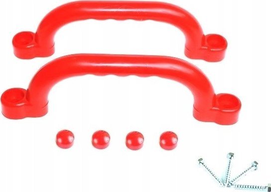 AllForBaby RĄCZKI PLASTIKOWE 25CM, UCHWYTY CZERWONE
