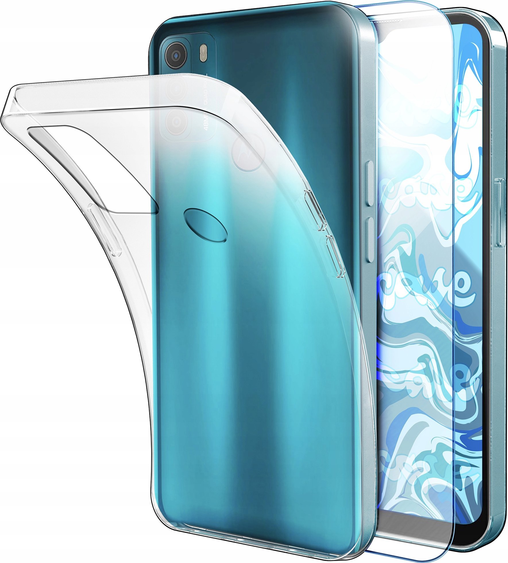 Etui Do Motorola Moto G50 5G (Przezroczyste, Silikonowe, Ochronne) Szkło